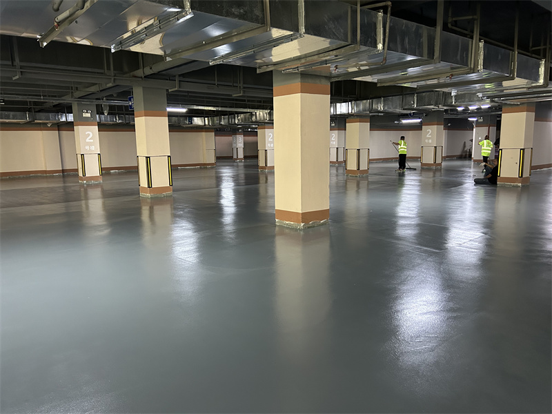 小区地下室水性地坪漆施工,停车场地坪漆(图10) 小区地下室水性地坪漆施工,停车场地坪漆(图10)